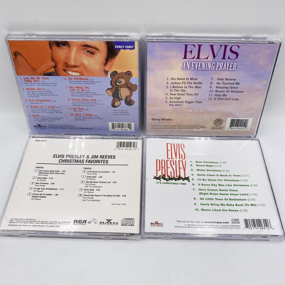 Elvis Presley 4 CD Lot An Evening Prayer Christmas Kids RCA Sony BMG Jim Reeves - Picture 6 of 8